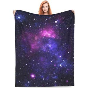 Galaxy Flannel Fleece Bed Blanket Throw Blanket Lightweight Cozy Plush Blanket